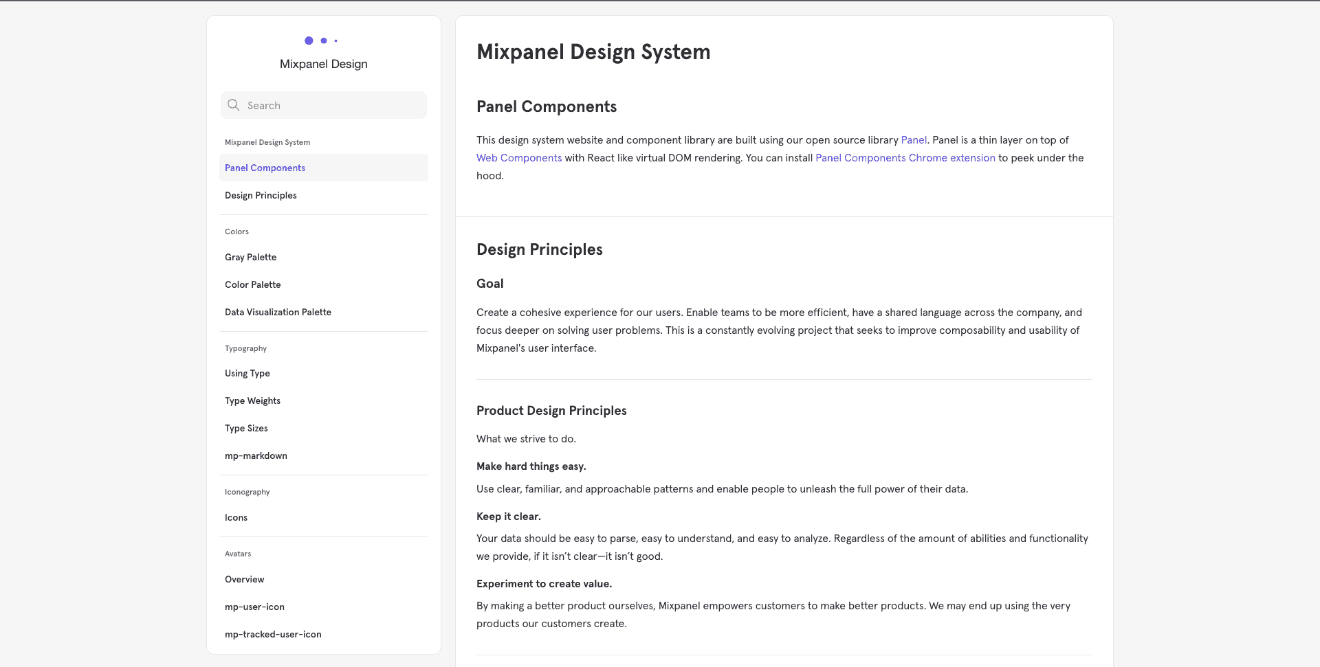 https://design.mixpanel.com/