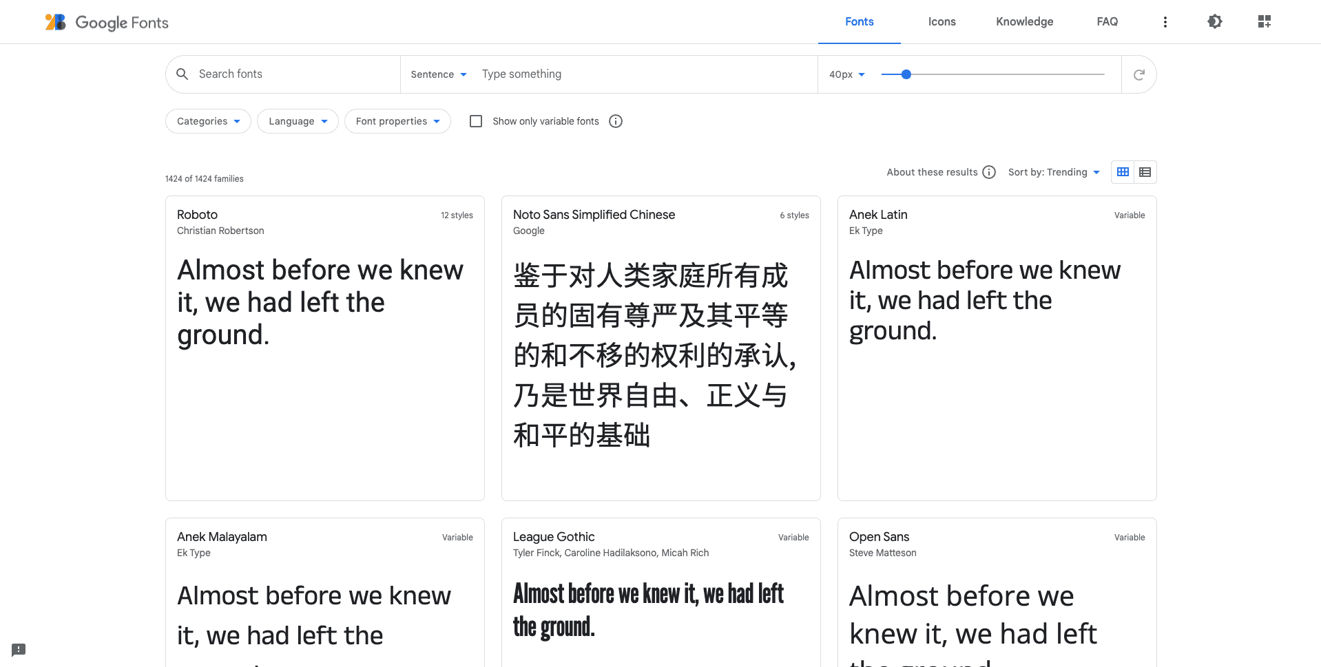 https://fonts.google.com/